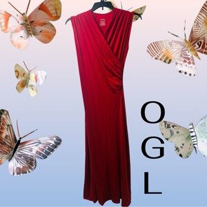 OGL Wrap Style Red Dress Small NWT